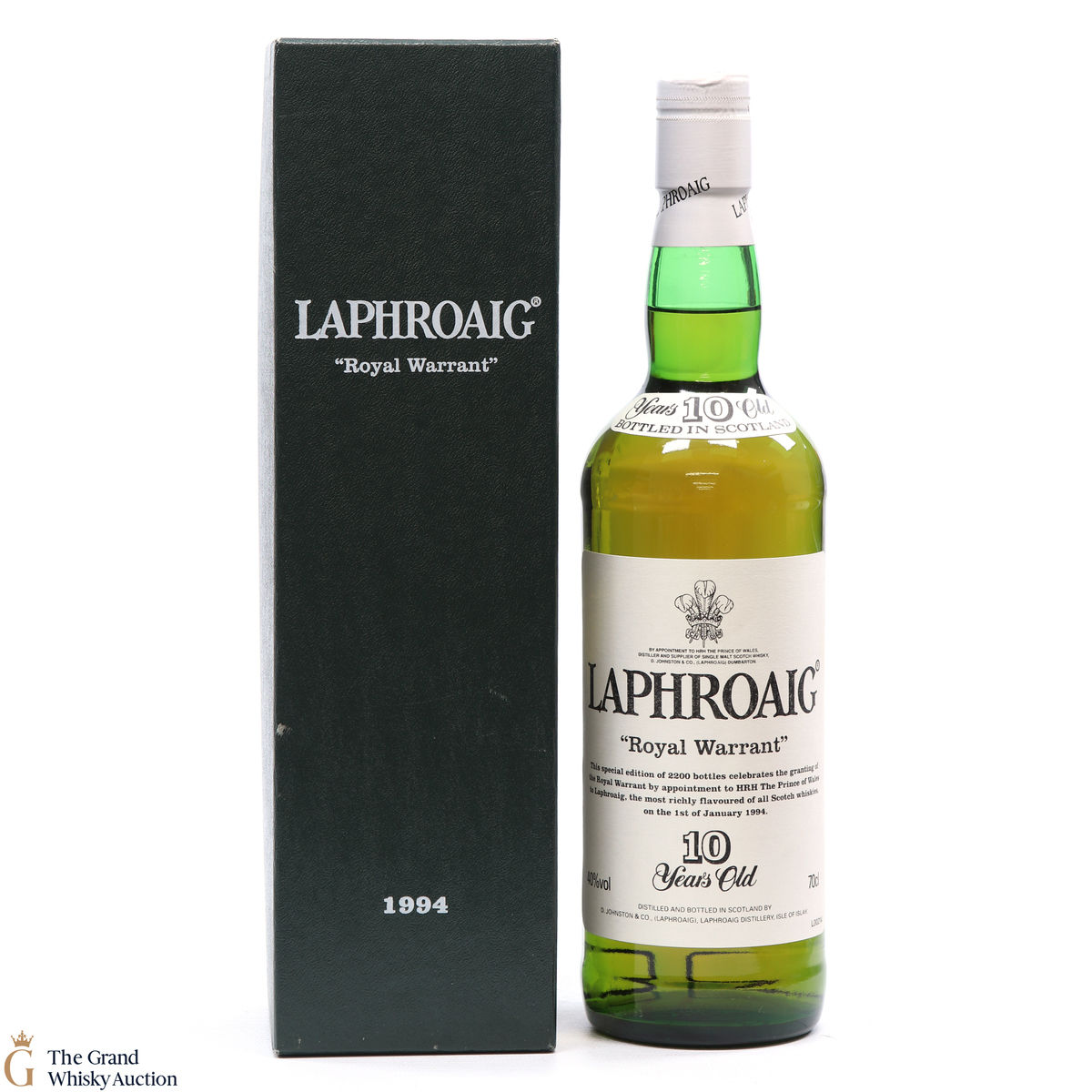 Laphroaig - 10 Year Old - 1994 Royal Warrant 