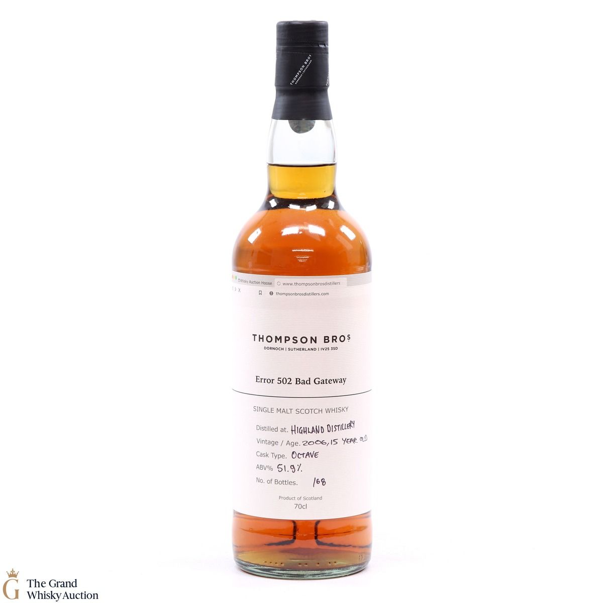 Highland Single Malt - 15 Year Old 2006 Octave Thompson Bro's Error 502 Bad Gateway