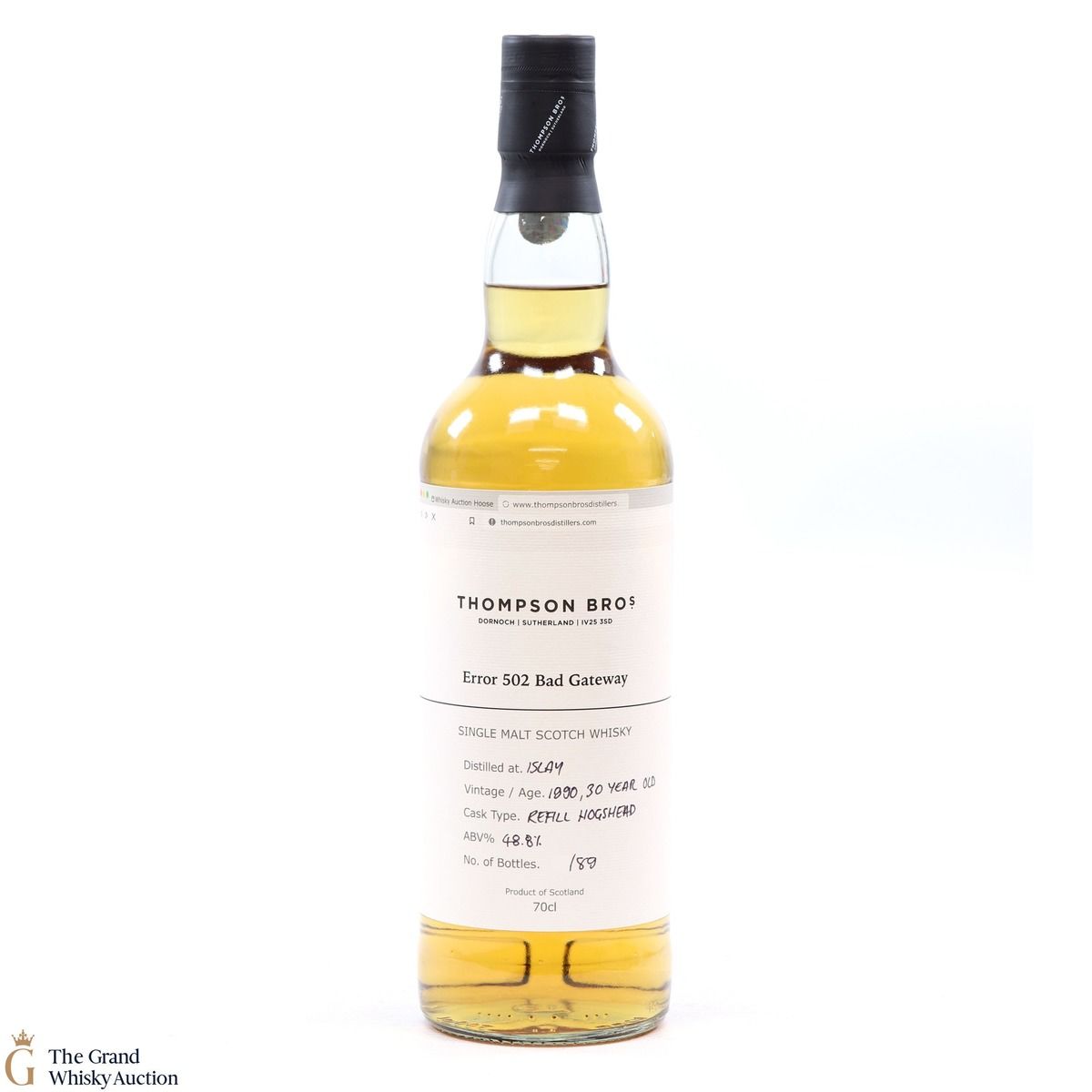 Islay Single Malt - 30 Year Old 1990 Refill Hogshead Thompson Bro's Error 502 Bad Gateway