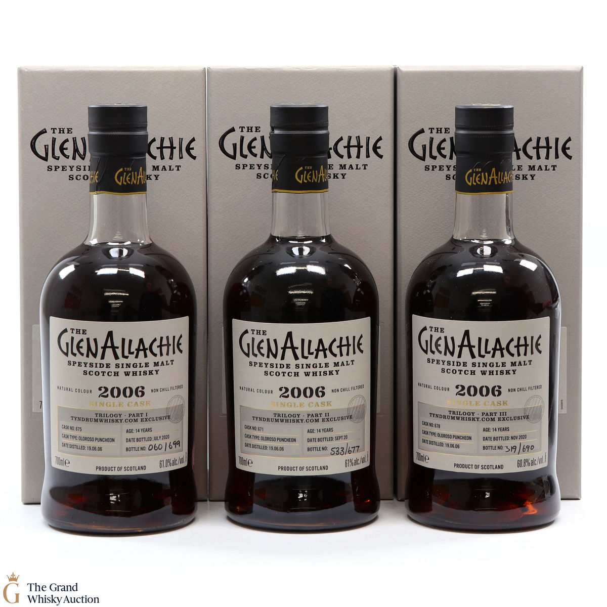 Glenallachie - 14 Year Old 2006 Single Casks - Tyndrum Trilogy (3 x 70cl)