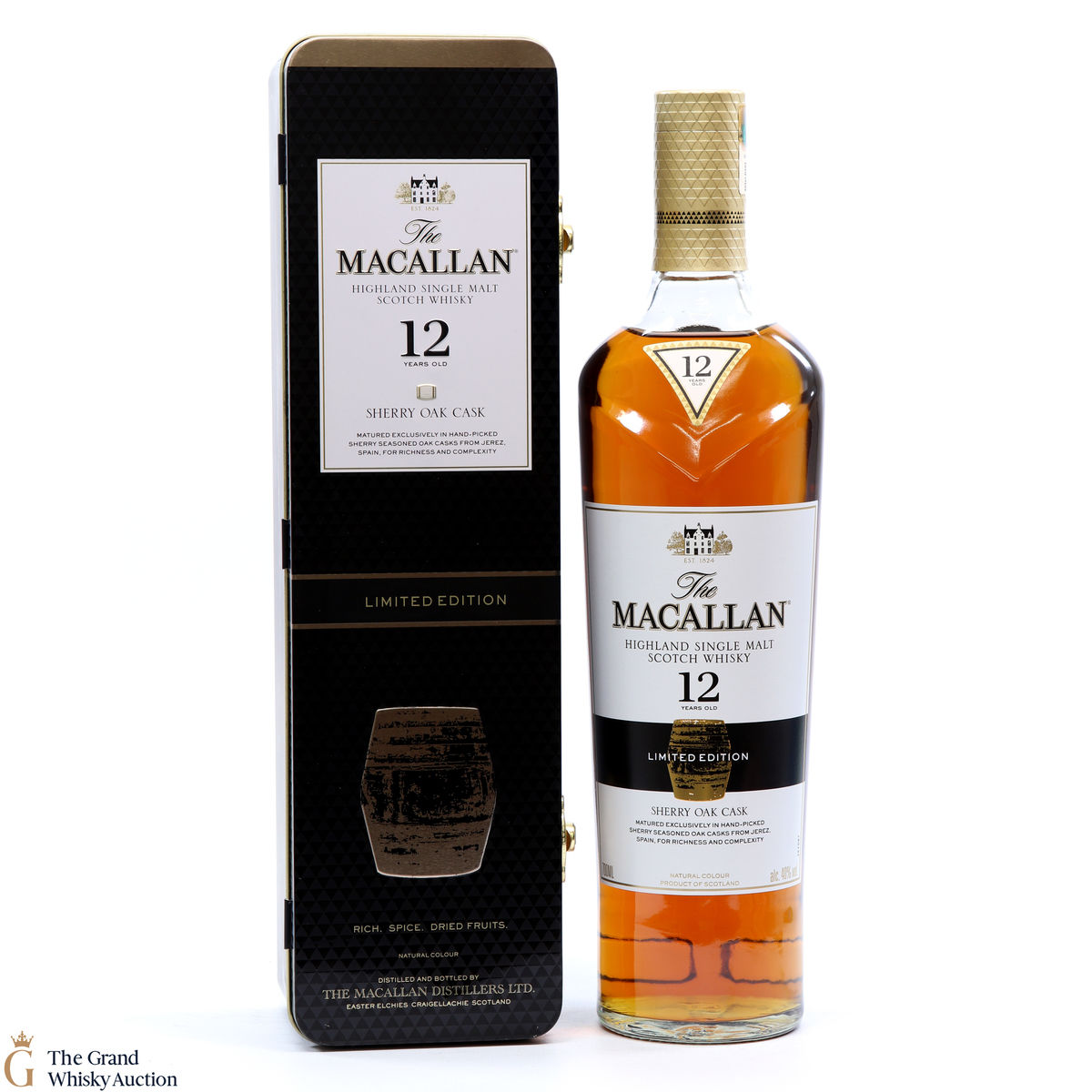 Macallan - 12 Year Old - Sherry Oak  - Limited Edition Tin