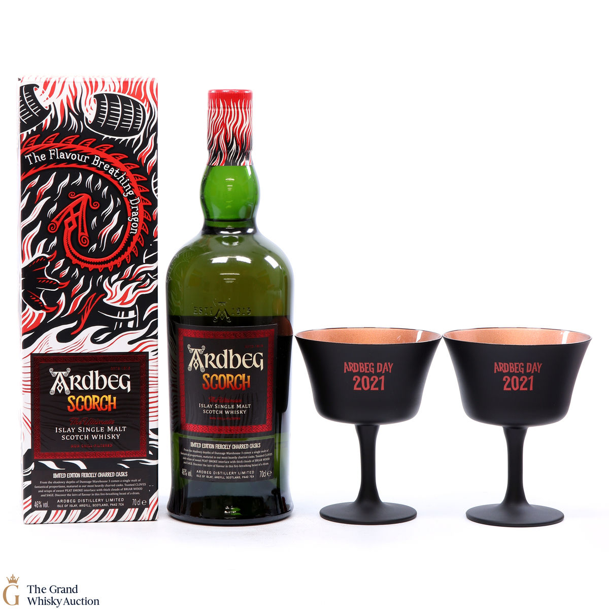 Ardbeg - Scorch Limited Edition & 2 x Goblets 