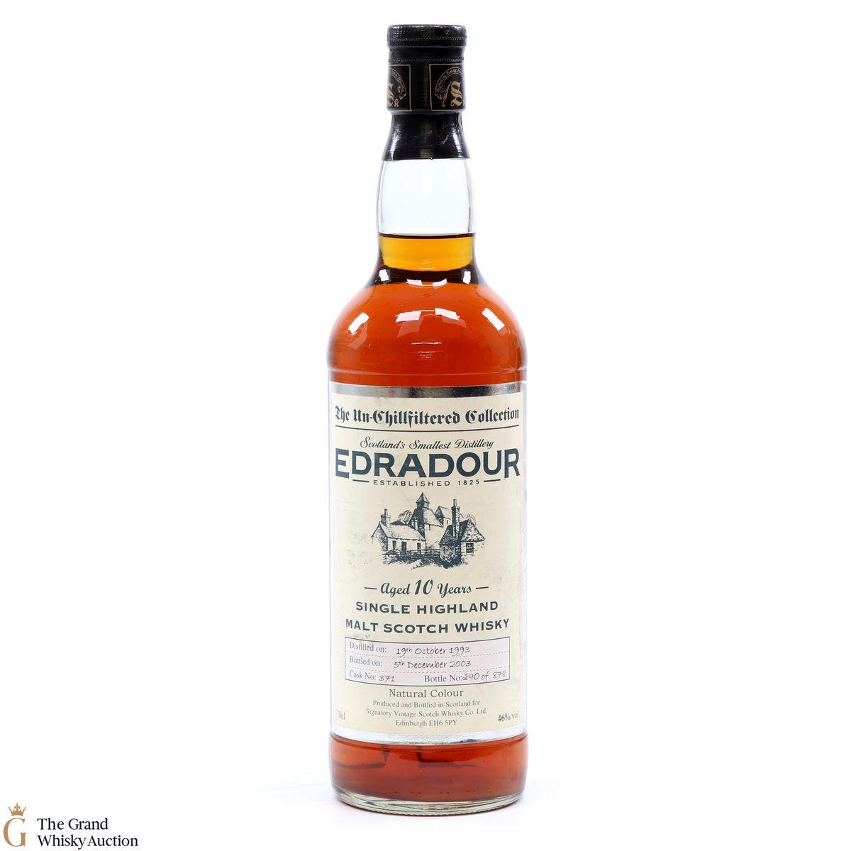 Edradour - 10 Year Old -  1993 Cask #371 - Signatory 