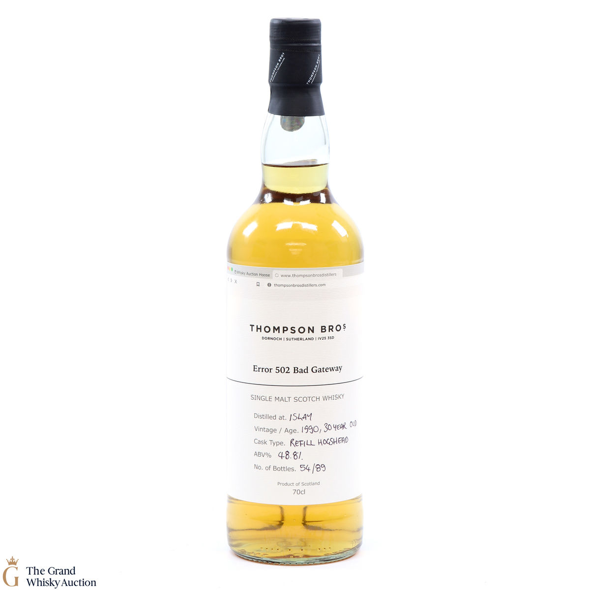 Islay Single Malt - 30 Year Old 1990 Refill Hogshead Thompson Bro's Error 502 Bad Gateway