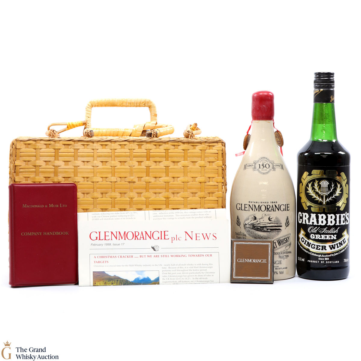 Glenmorangie - 21 Year Old (150th Anniversary) Ceramic Decanter + Hamper & Wine