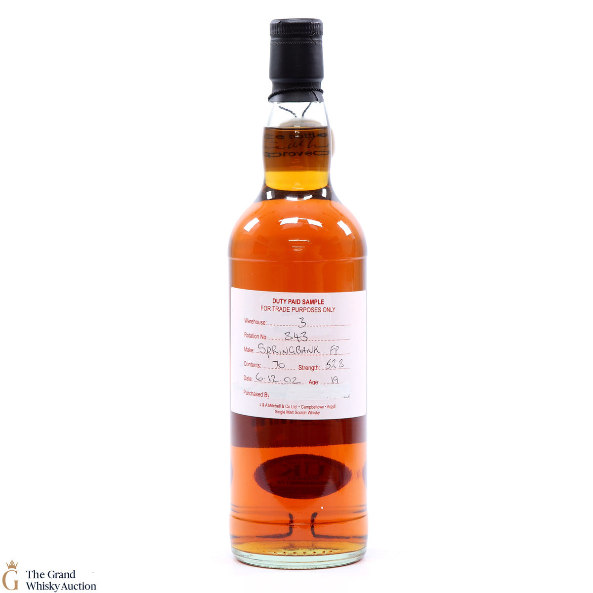 Springbank - 19 Year Old  Fresh Port Cask 2002 Duty Paid Sample 