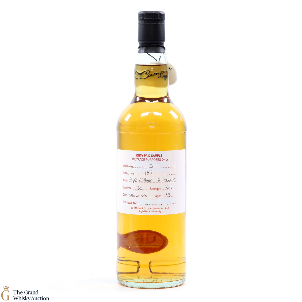 Springbank - 13 Year Old 2008 Refill Claret 56.7%