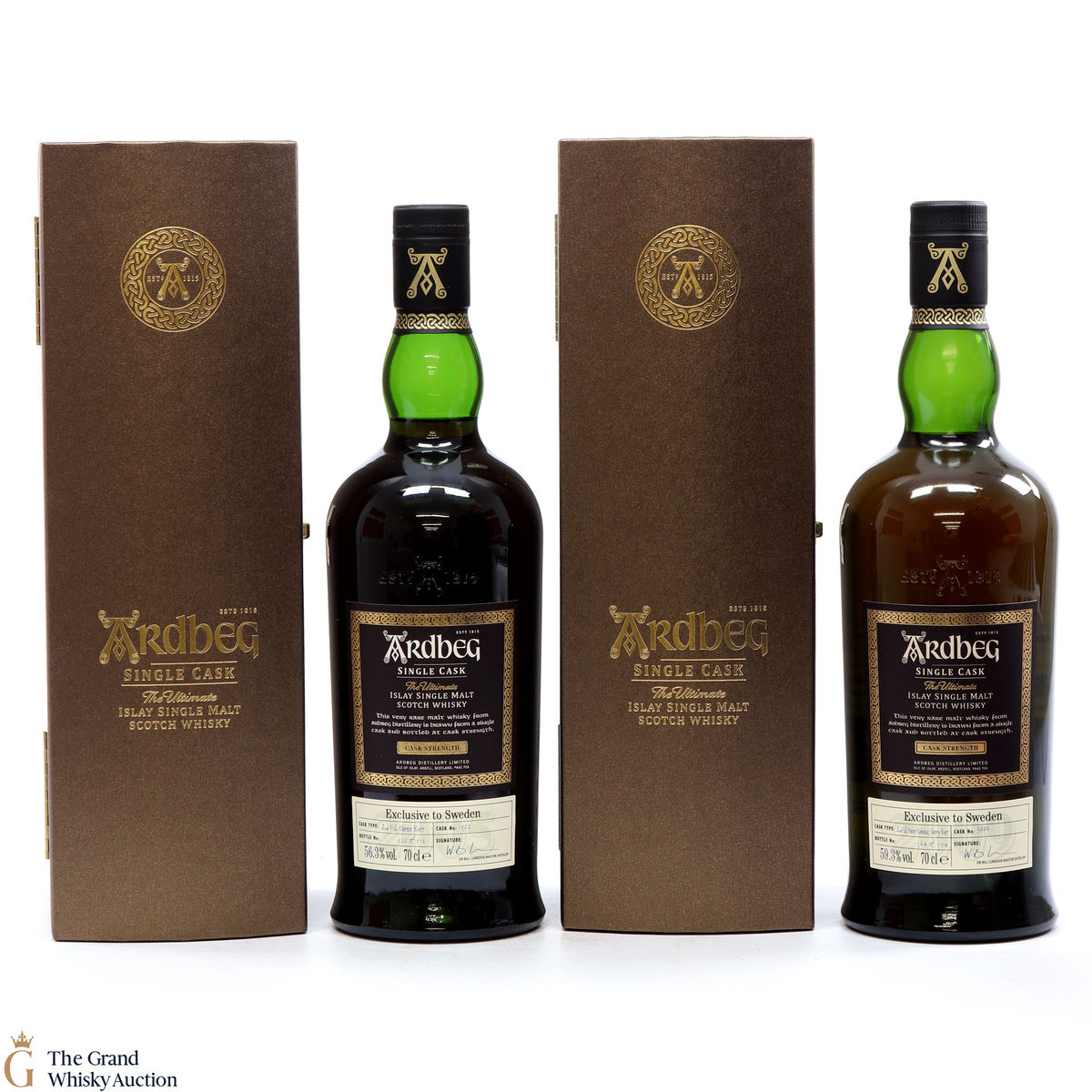 Ardbeg - 2 x Sweden Exclusives - Single Casks #3770 & #1322