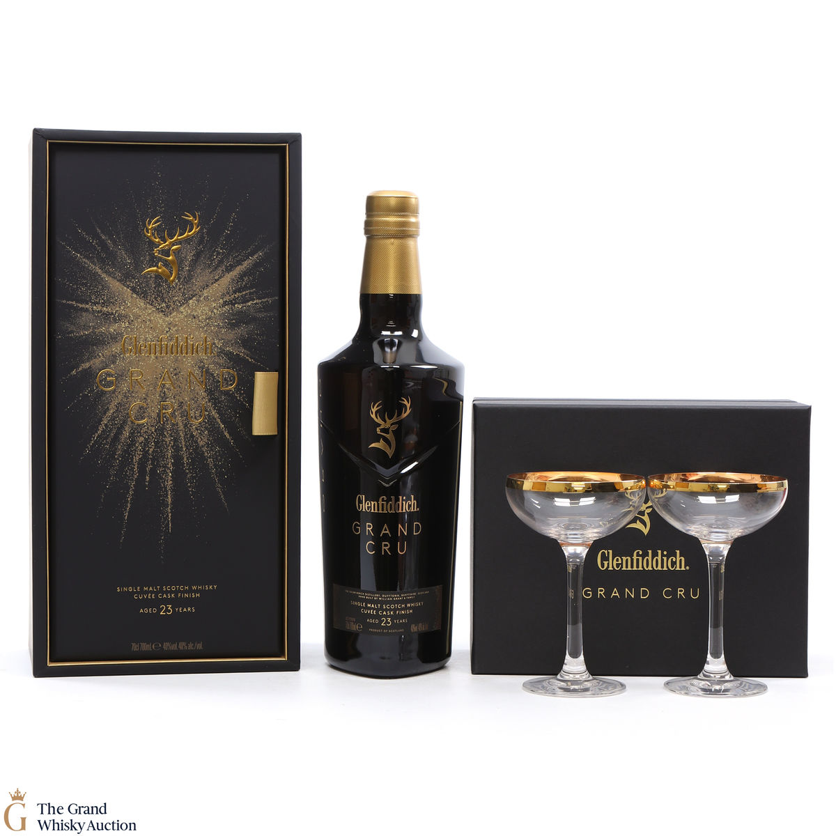 Glenfiddich - 23 Year Old Grand Cru & 2 x Glasses