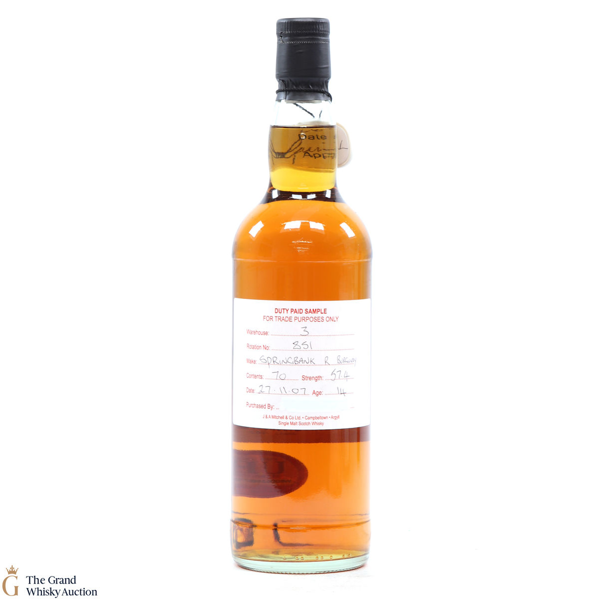 Springbank - 14 Year Old - 2007 Duty Paid Sample Refill Burgundy