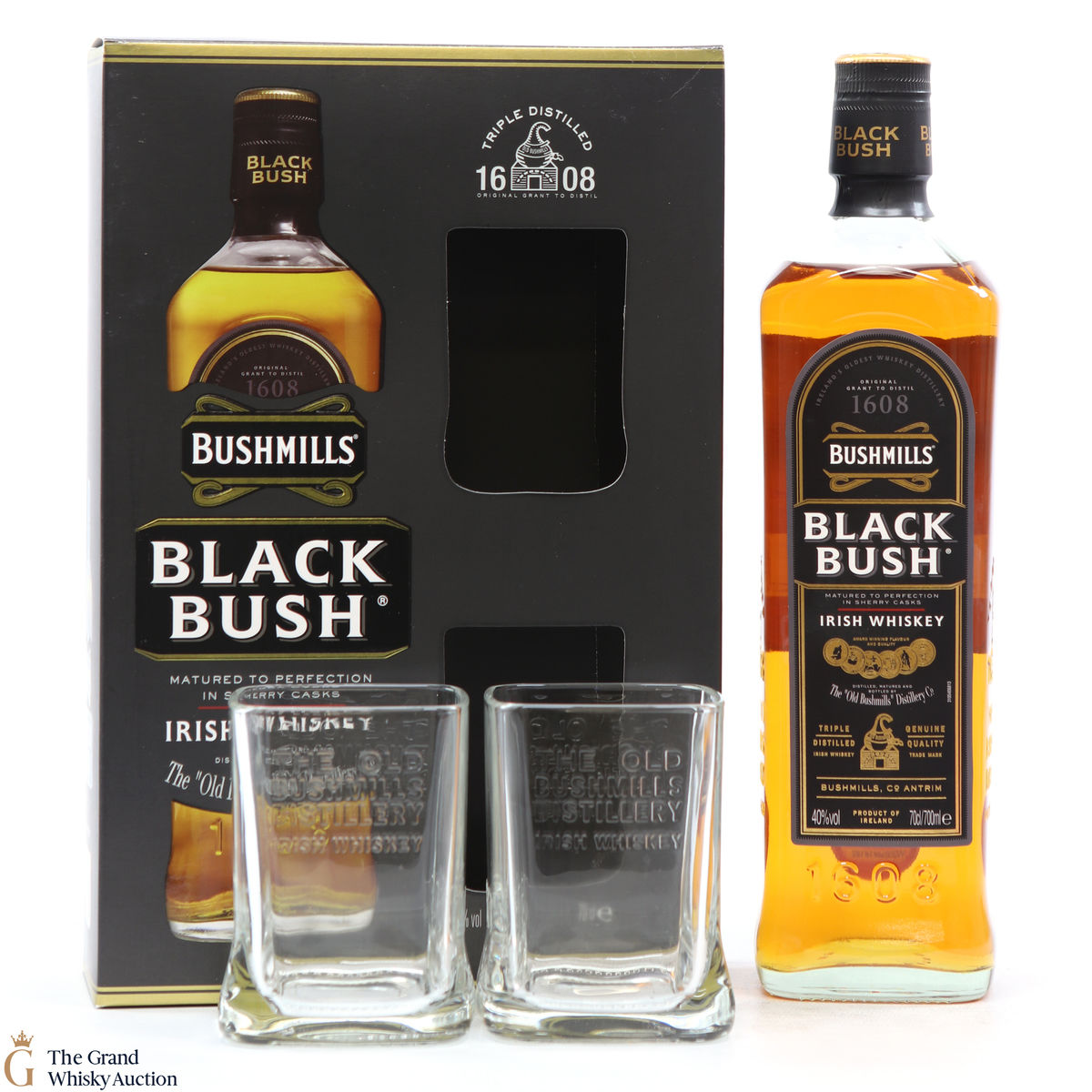 Bushmills - Black Bush & Glasses