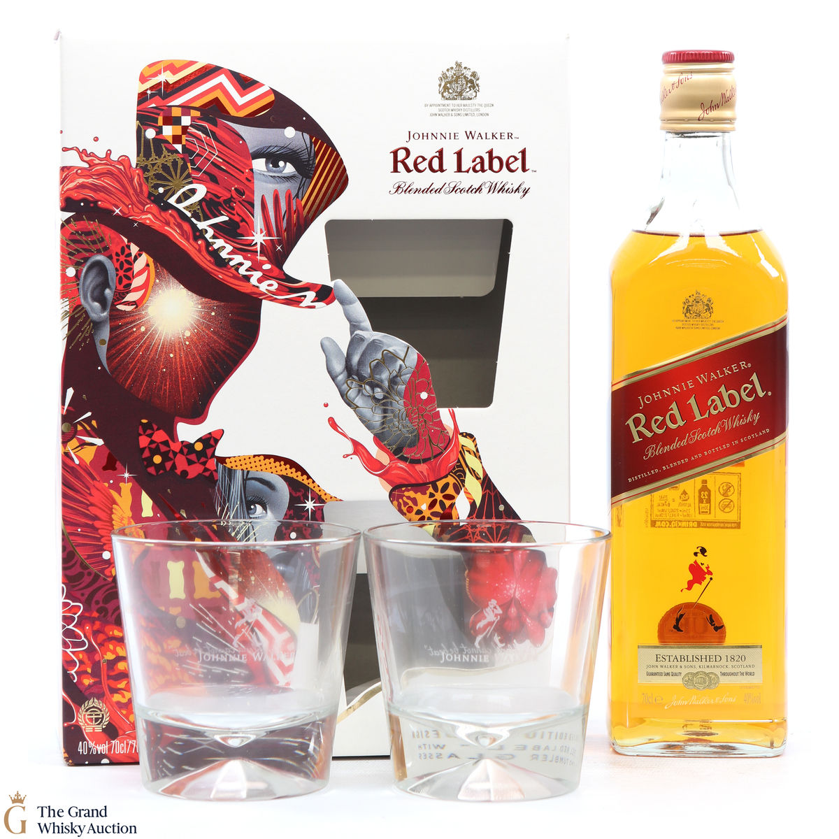 Johnnie Walker - Red Label & Glasses - Limited Edition Giftset