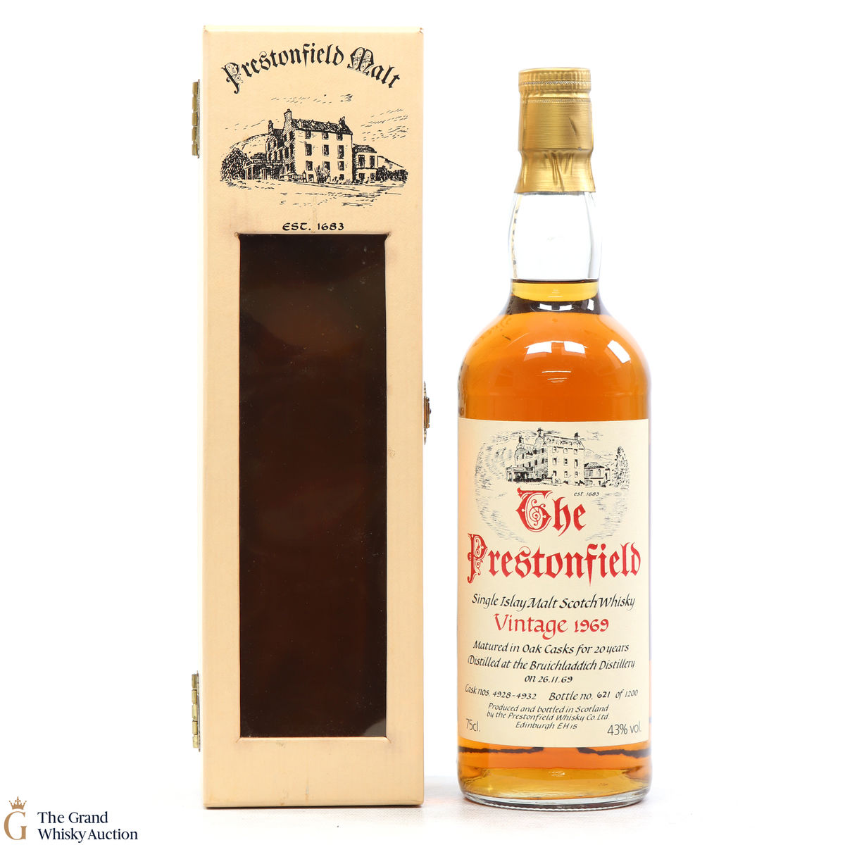 Bruichladdich - 20 Year Old 1969 The Prestonfield House #4928-4932