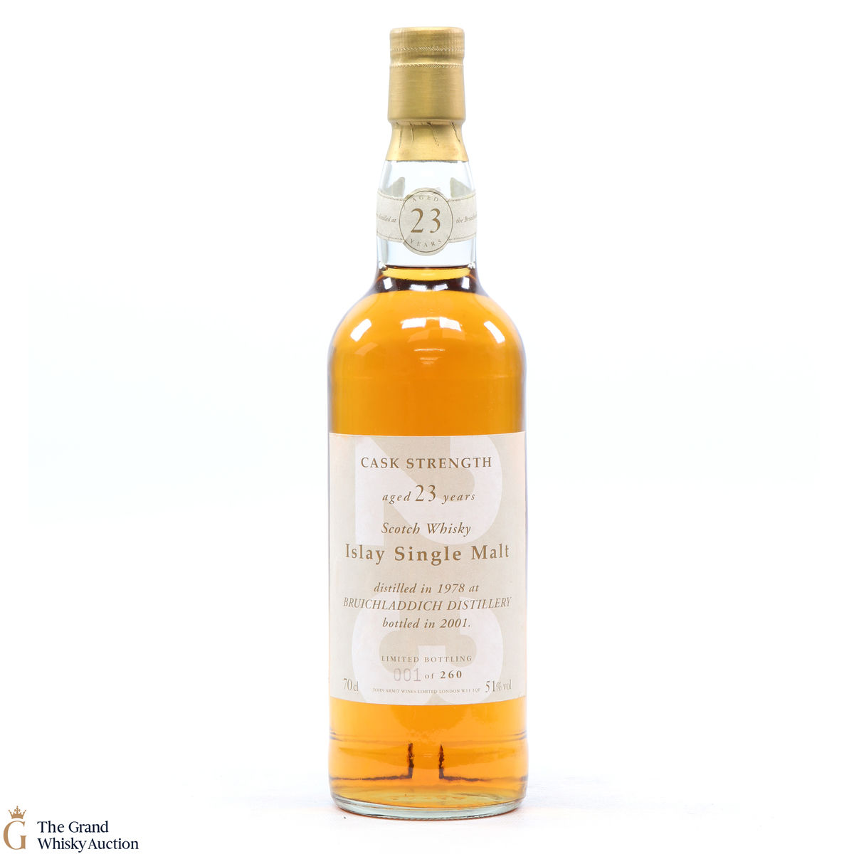 Bruichladdich. - 23 Year Old 1978 Private Cask Strength John Armit Wines Bottle #1