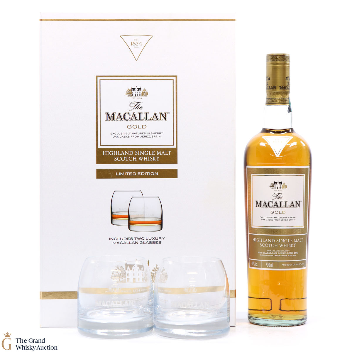 Macallan - The 1824 Series - Gold - Limited Edition with 2x Glasses