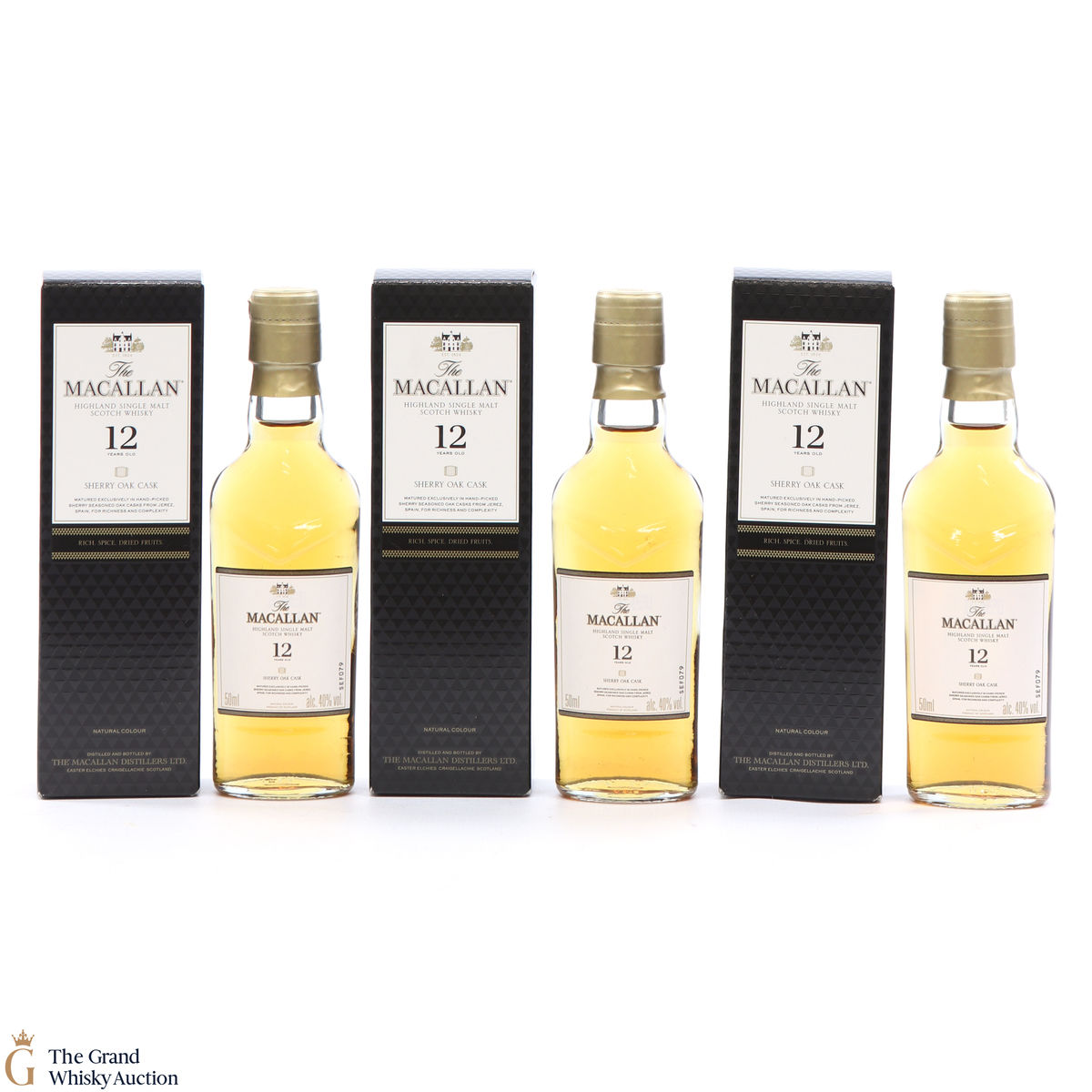 Macallan - 12 Year Old - Sherry Oak (3 x 5cl)
