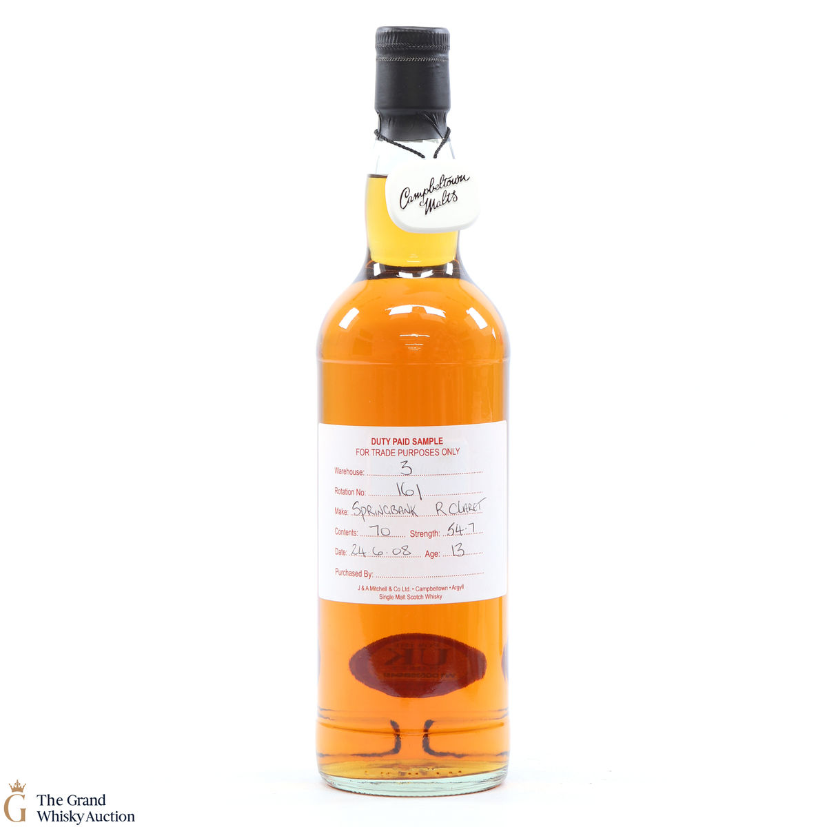 Springbank - 13 Year Old 2008 Refill Claret 54.7%