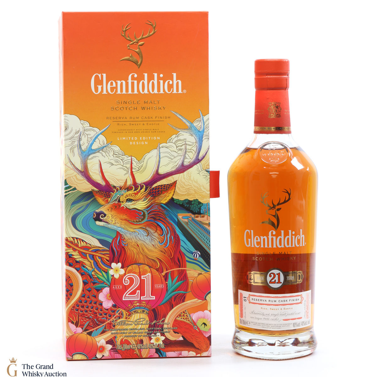 Glenfiddich - 21 Year Old - Gran Reserva - Rum Cask - Chinese New Year 