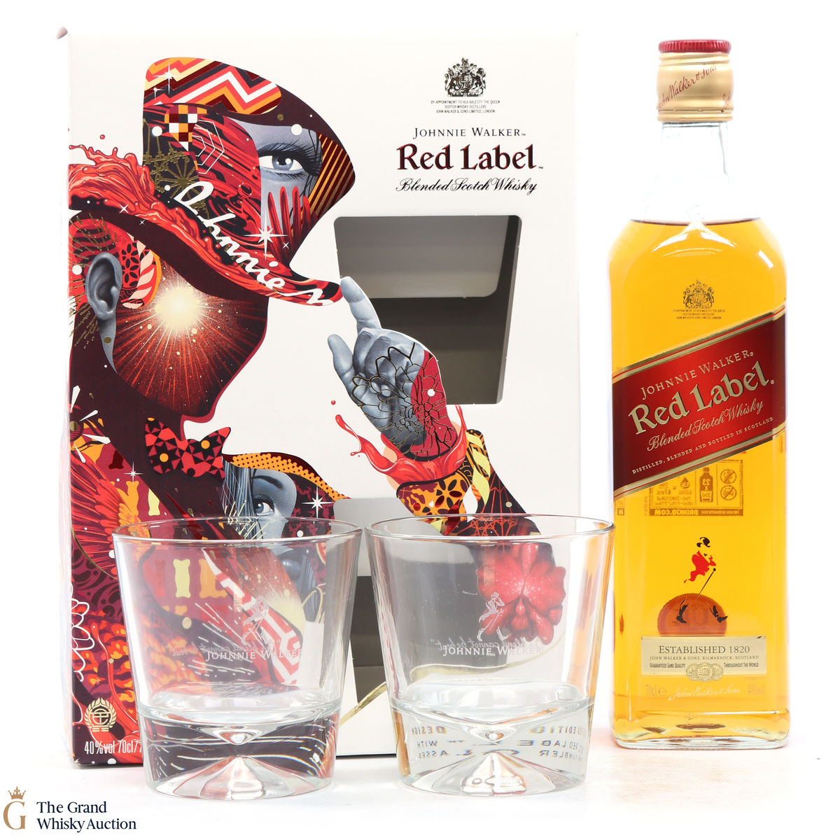 Johnnie Walker - Red Label & Glasses - Limited Edition Giftset