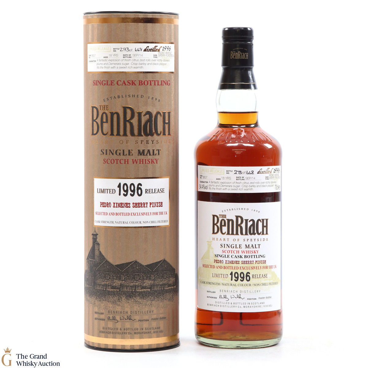 Benriach - 18 Year Old #3607 1996 Single Cask Pedro Ximenez Finish