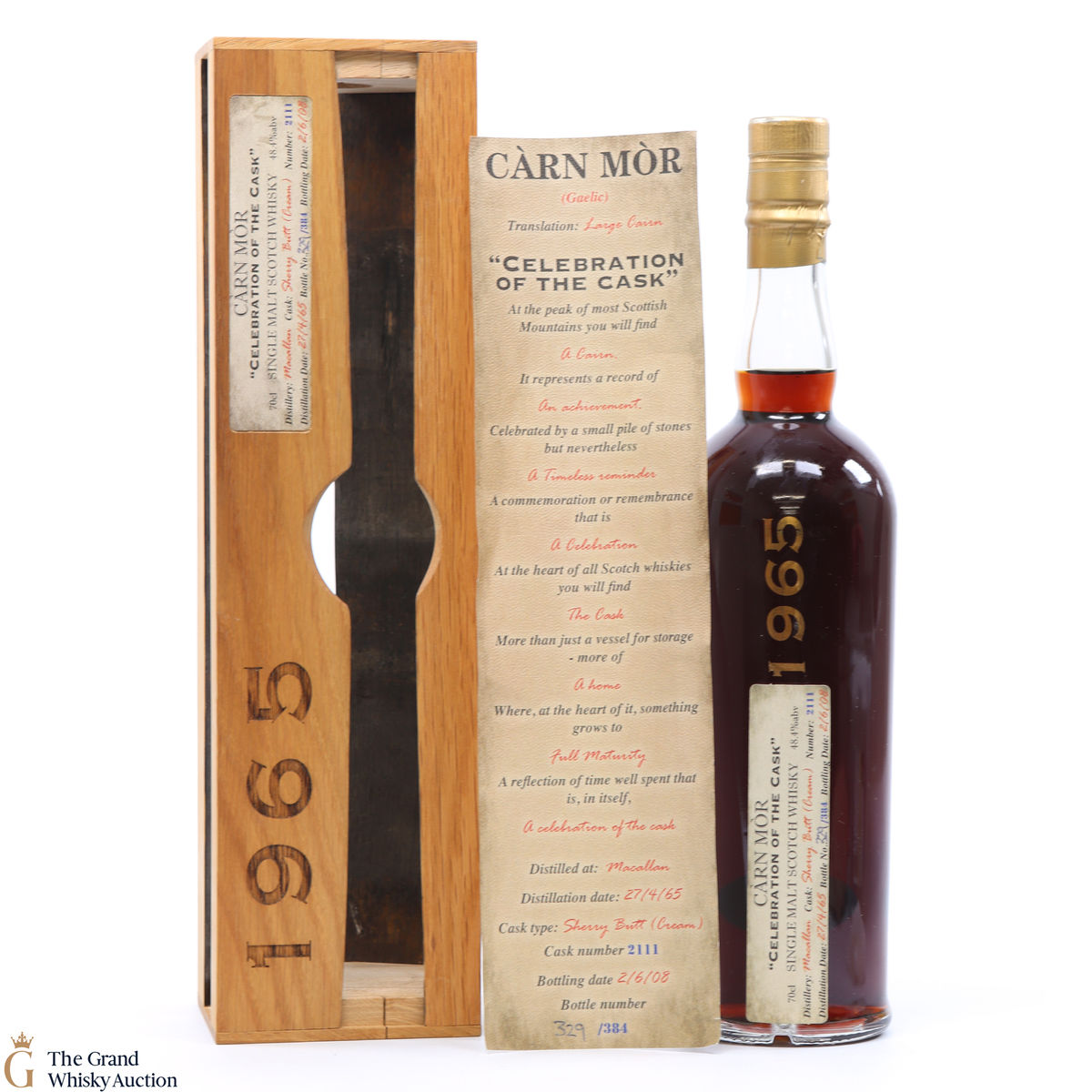 Macallan - 43 Year Old 1965 Cream Sherry Butt Carn Mor #2111