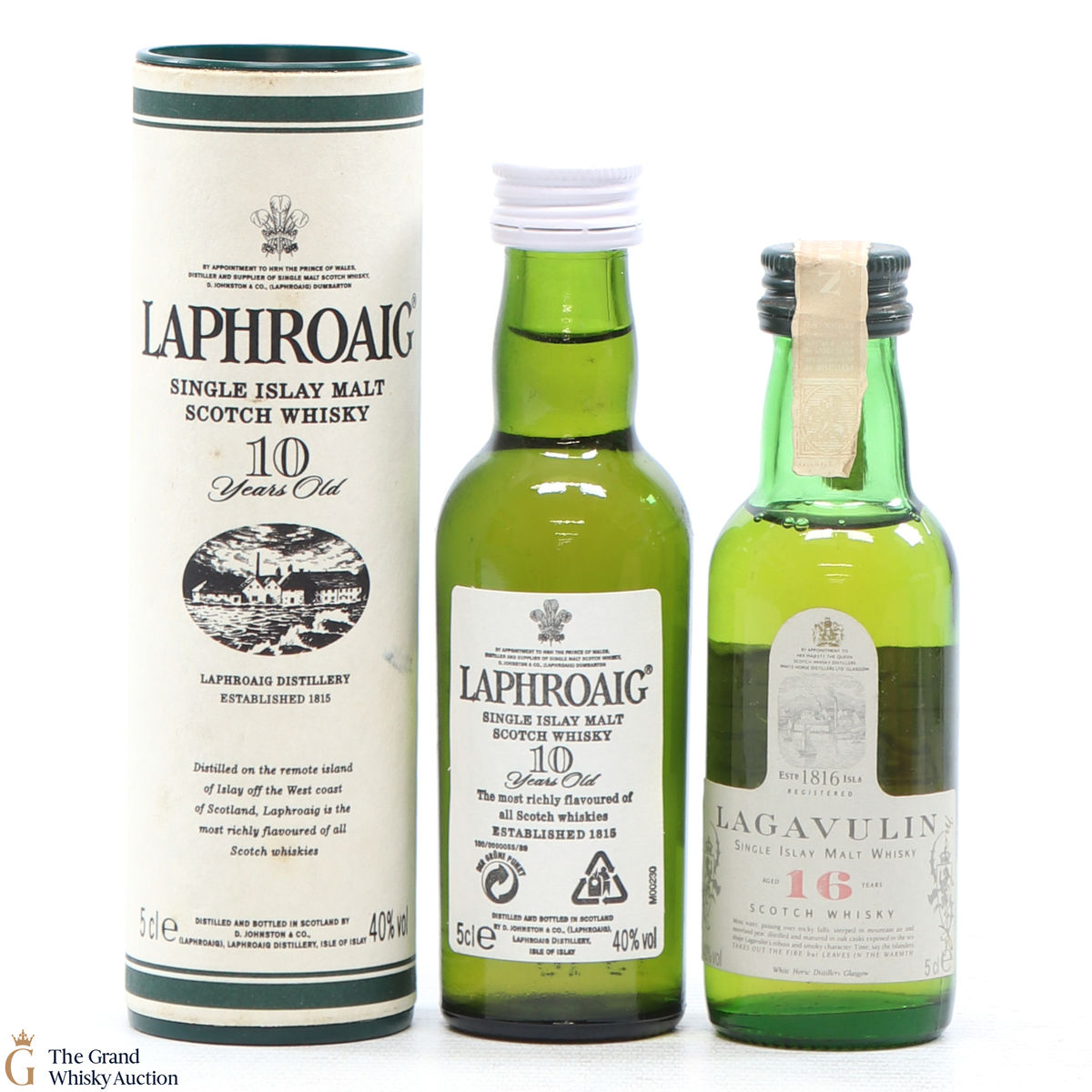 Laphroaig - 10 Year Old & Lagavulin - 16 White Horse White 2 x 5cl