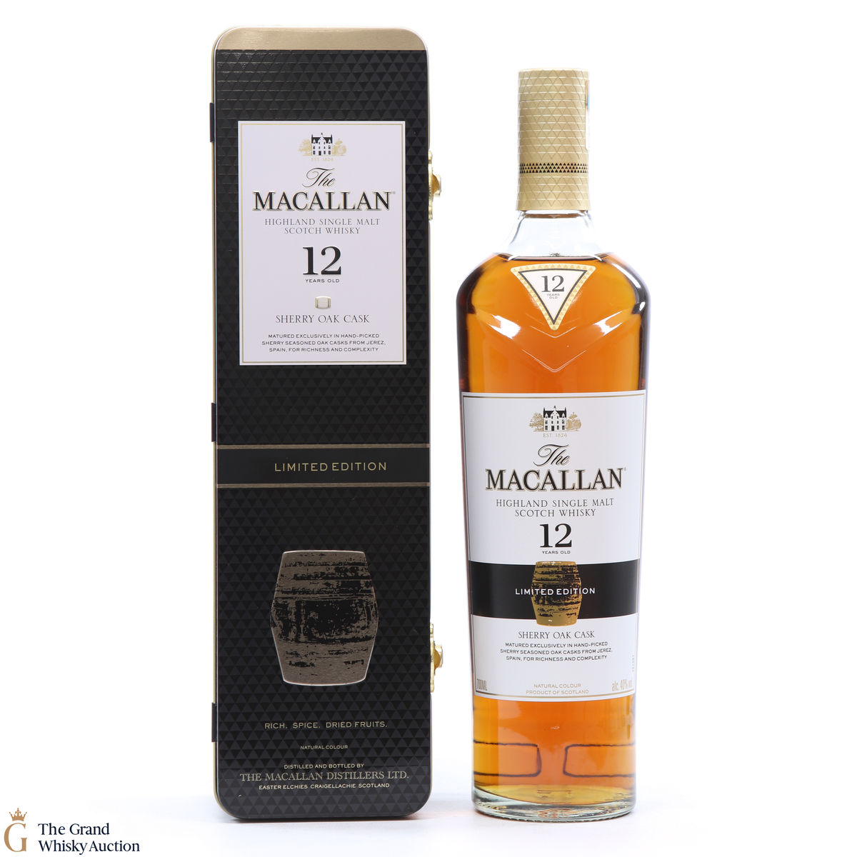 Macallan - 12 Year Old - Sherry Oak  - Limited Edition Tin