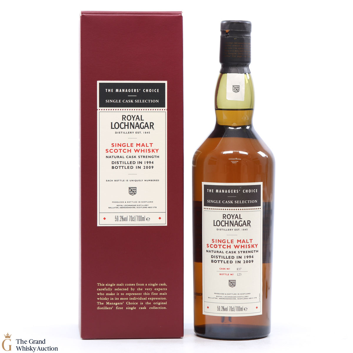 Royal Lochnagar - 1994 Managers Choice 2009 Cask Strength #837