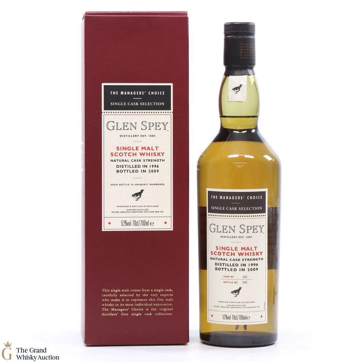 Glen Spey - 1996 Managers Choice 2009 Cask Strength #240
