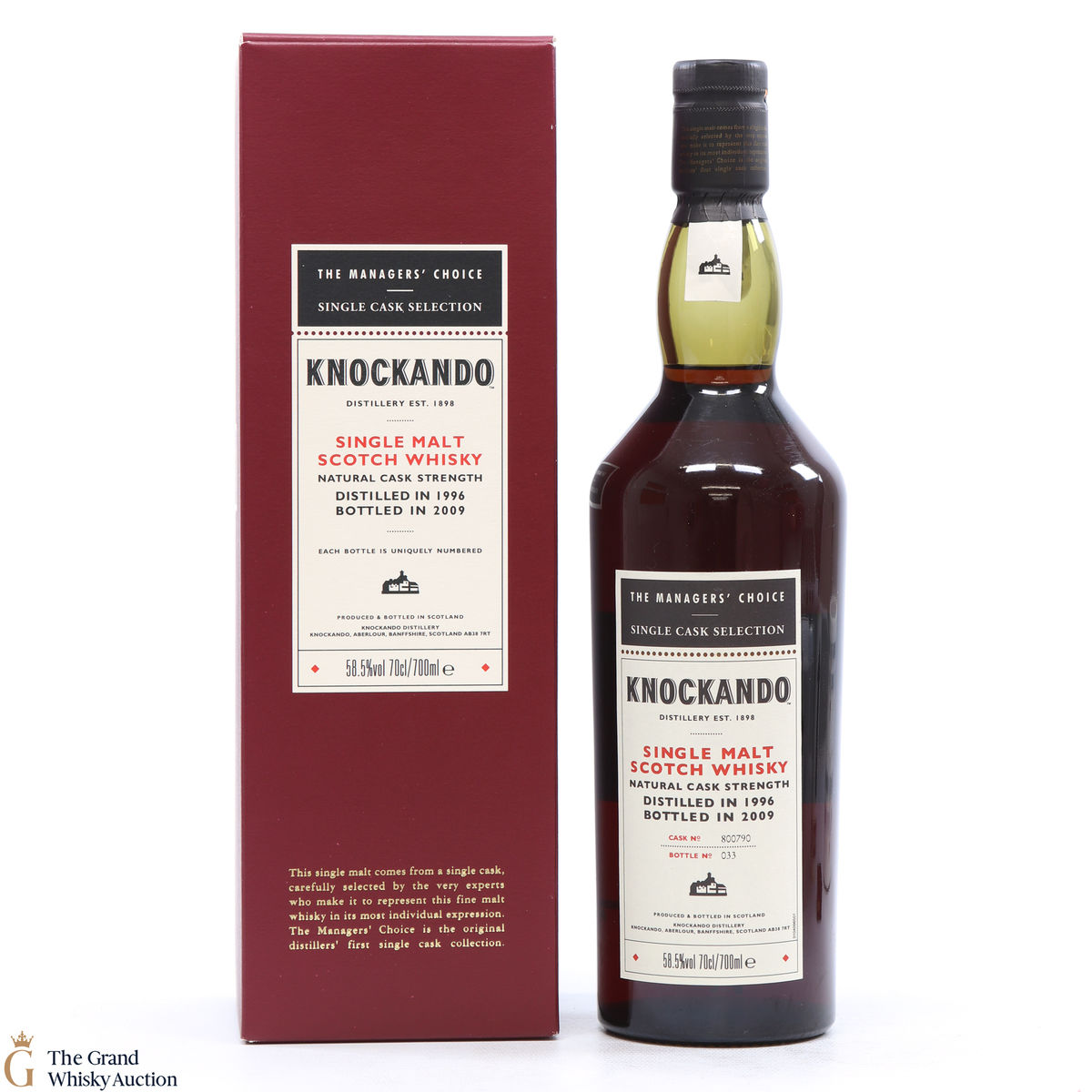 Knockando - 1996 Managers Choice 2009 Cask Strength #800790