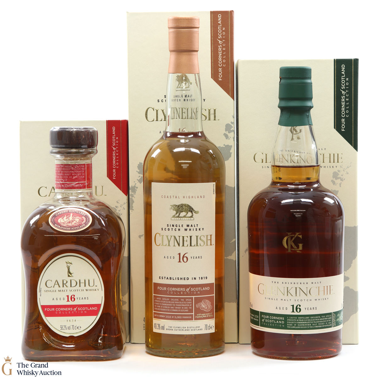 Clynelish Cardhu Glenkinchie - Four Corners 3 x 70cl