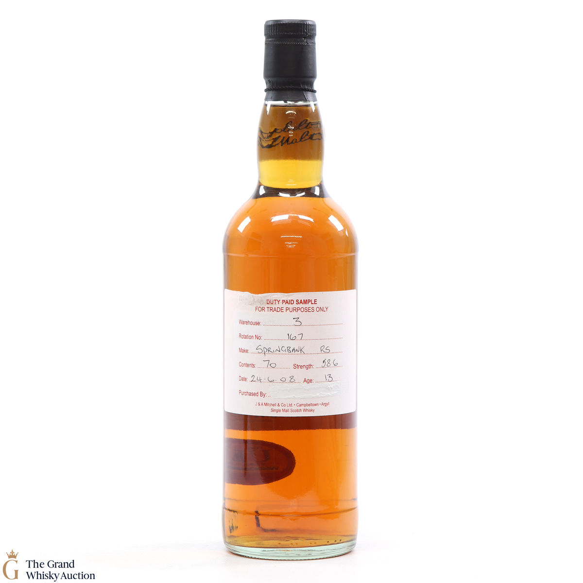 Springbank - 13 Year Old - 2008 Duty Paid Sample Refill Sherry