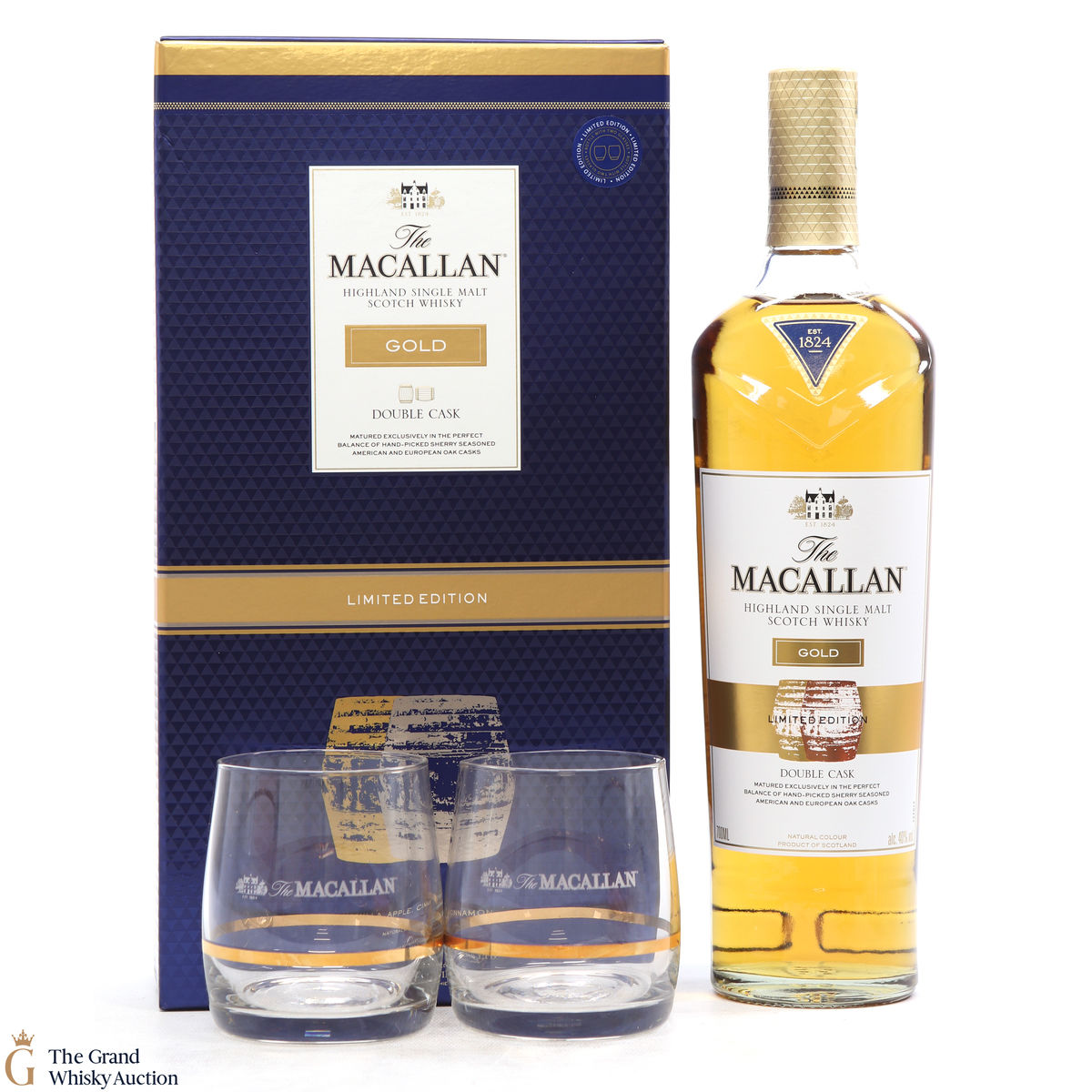 Macallan - Gold Double Cask (Limited Edition with 2 x Glasses)