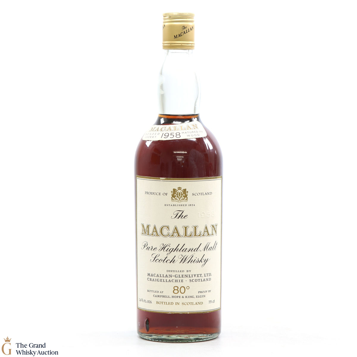 Macallan - 1958  - Campbell, Hope and King 80 Proof