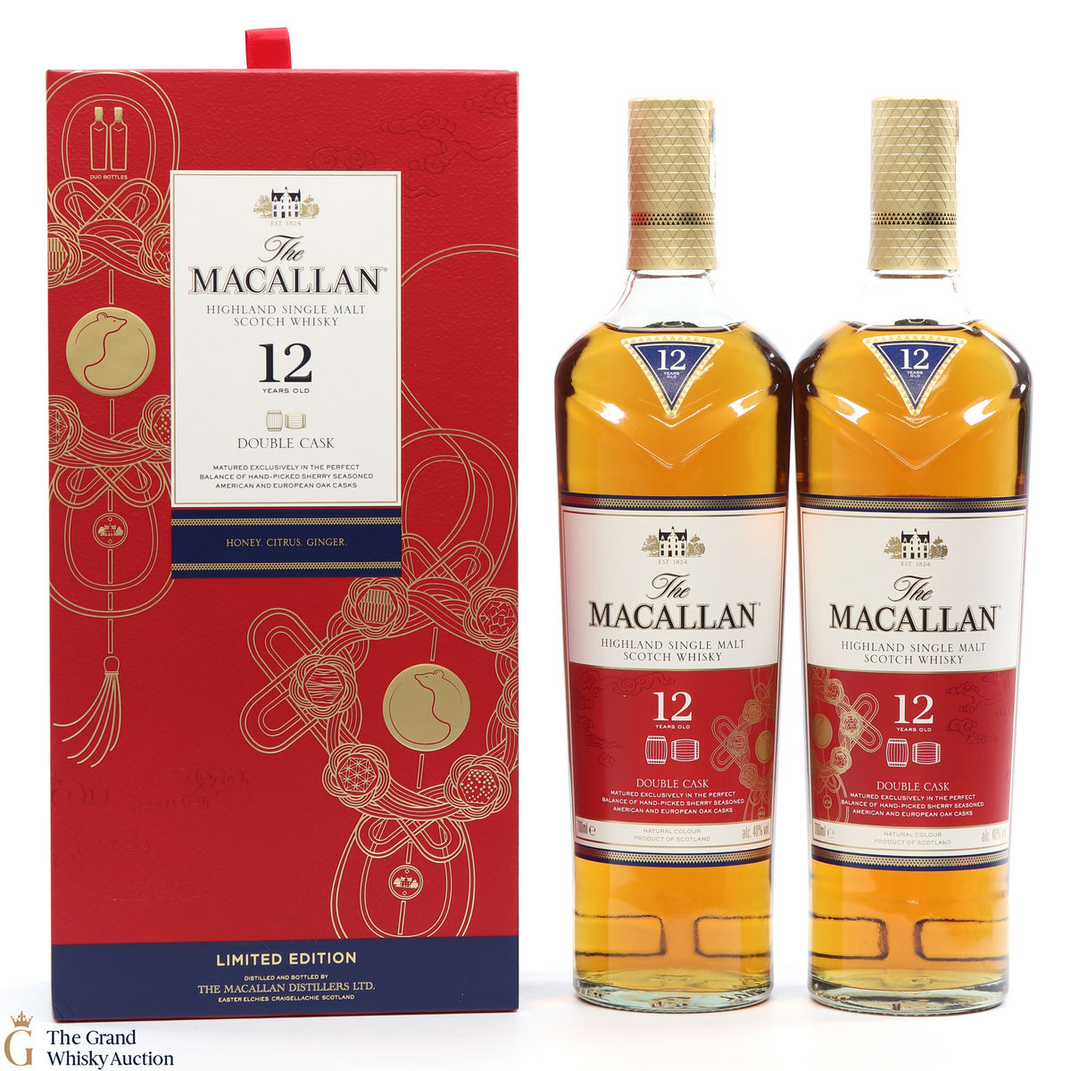 Macallan - 12 Year Old - Double Cask - Year of the Rat (2 x 70cl) 