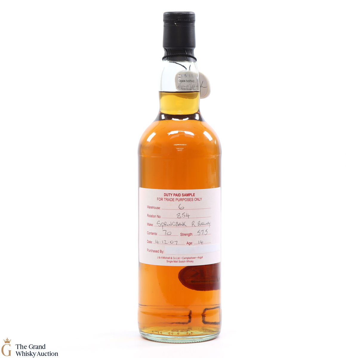 Springbank - 14 Year Old - 2007 Duty Paid Sample Refill Burgundy