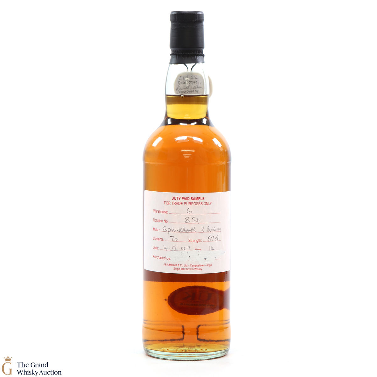 Springbank - 14 Year Old - 2007 Duty Paid Sample Refill Burgundy