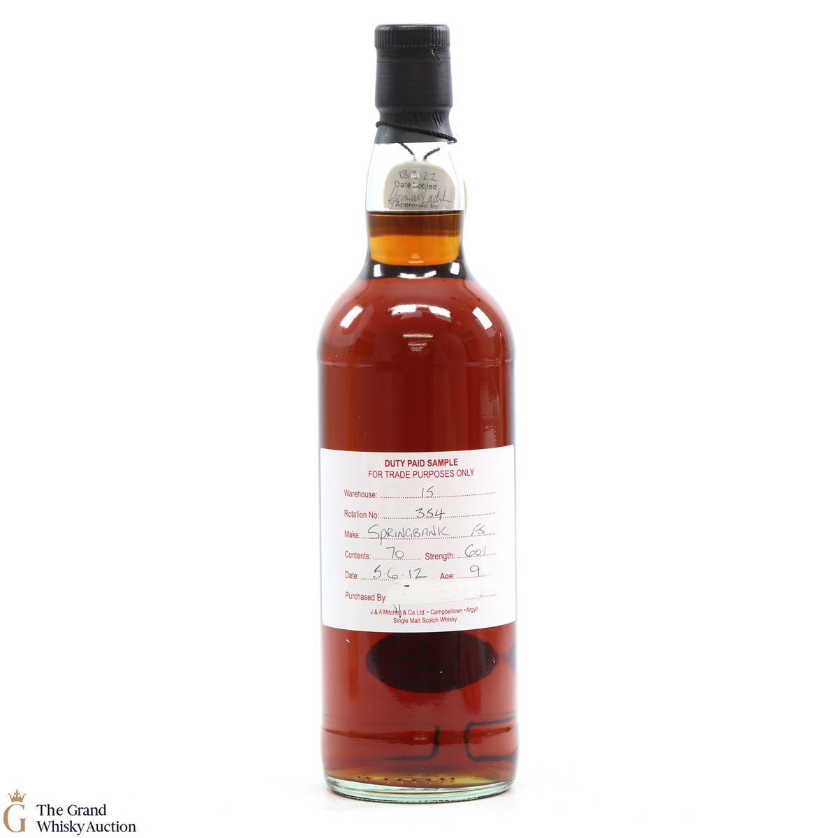 Springbank - 9 Year Old Fresh Sherry 2012 Duty Paid Sample 