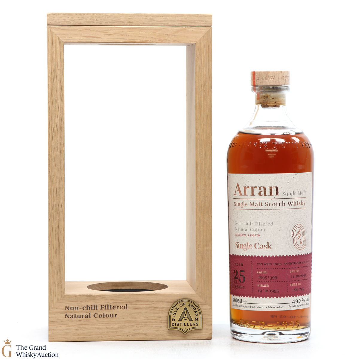 Arran - 25 Year Old 1995 Single Cask #399 - Van Wees 100th Anniversary 