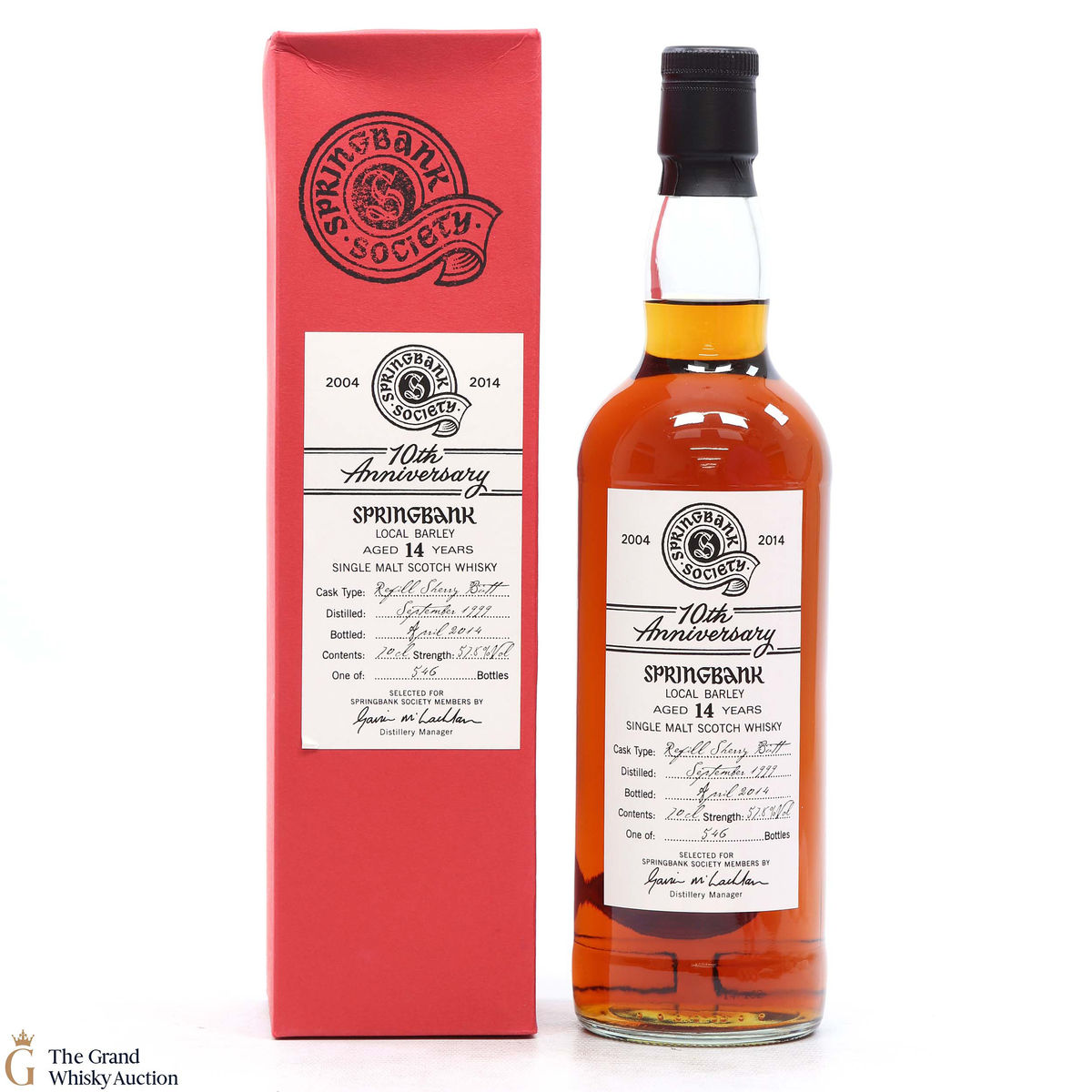 Springbank - 14 Year Old 1999 Springbank Society Local Barley 10th Anniversary