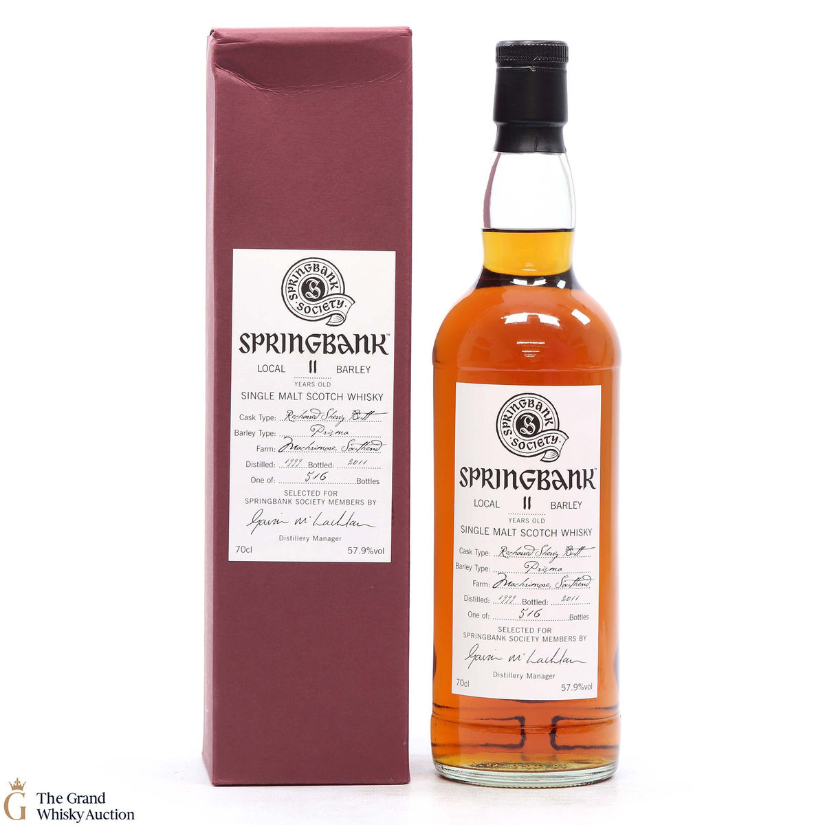 Springbank - 11 Year Old 1999 Springbank Society 2011 Local Barley Recharred Sherry Butt