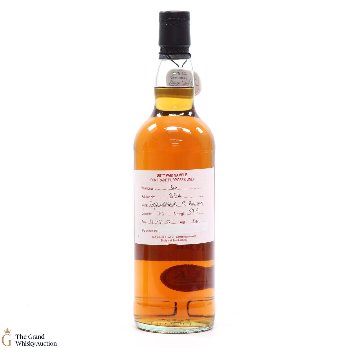 Springbank - 14 Year Old - 2007 Duty Paid Sample Refill Burgundy