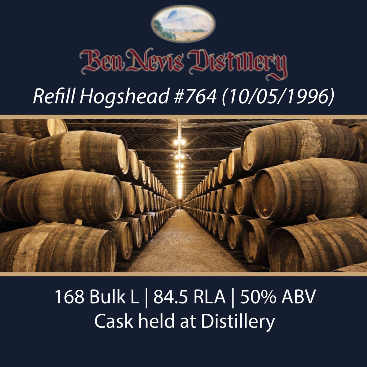 Ben Nevis - 1996 Refill Hogshead - 168 Bulk L 50% ABV | Held In Bond