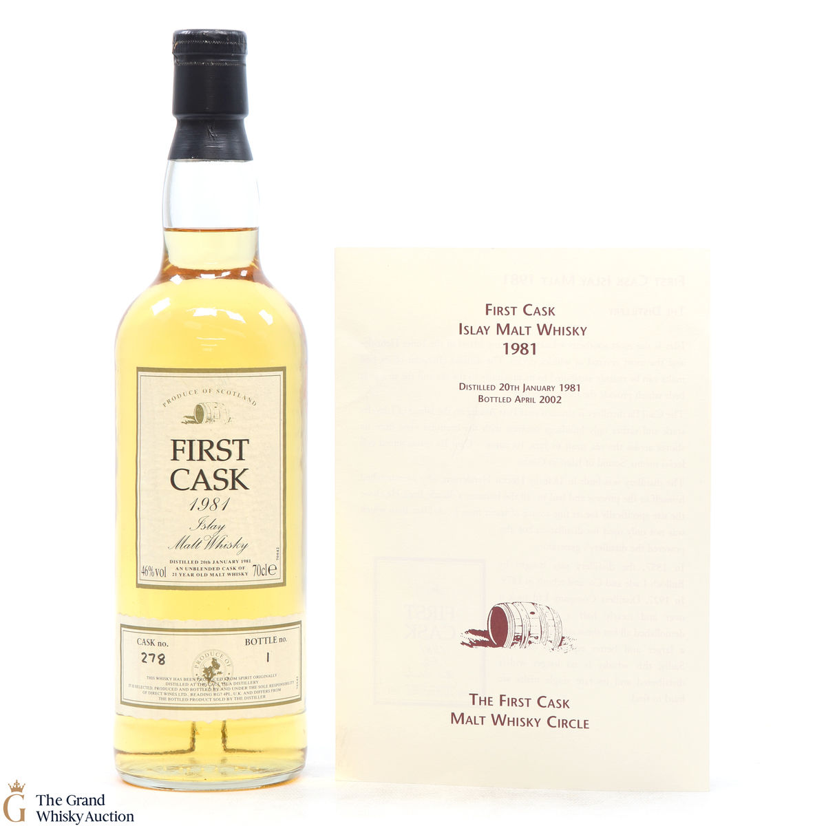 Caol Ila - 21 Year Old 1981 First Cask #278 (Bottle #1)