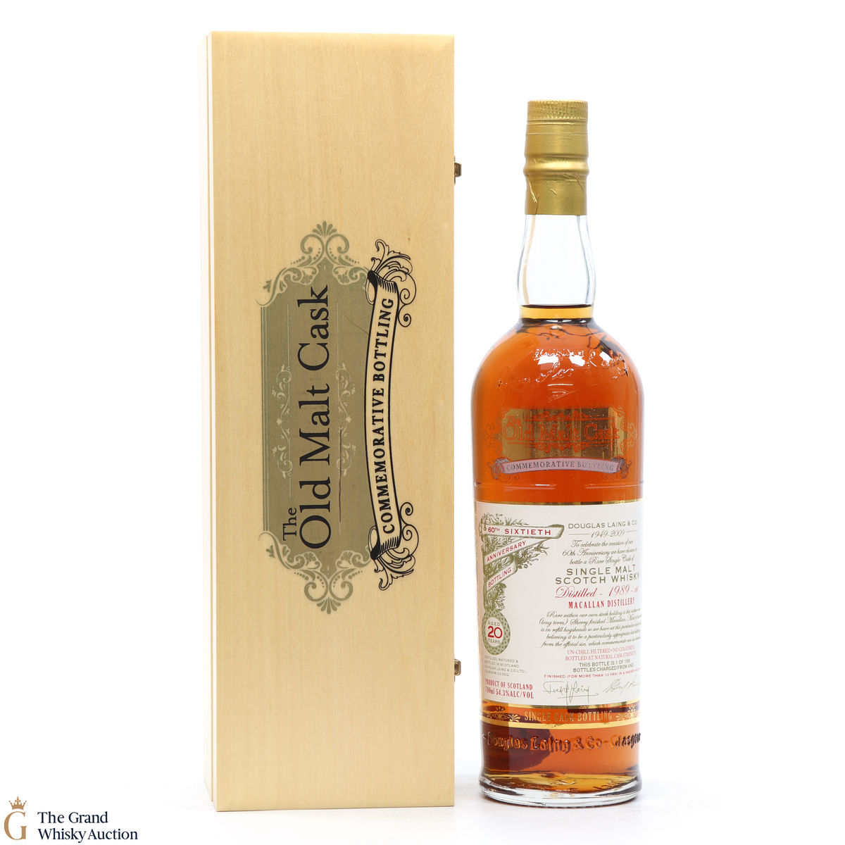 Macallan - 20 Year Old 1989 - Old malt Cask - 60th Anniversary Bottling