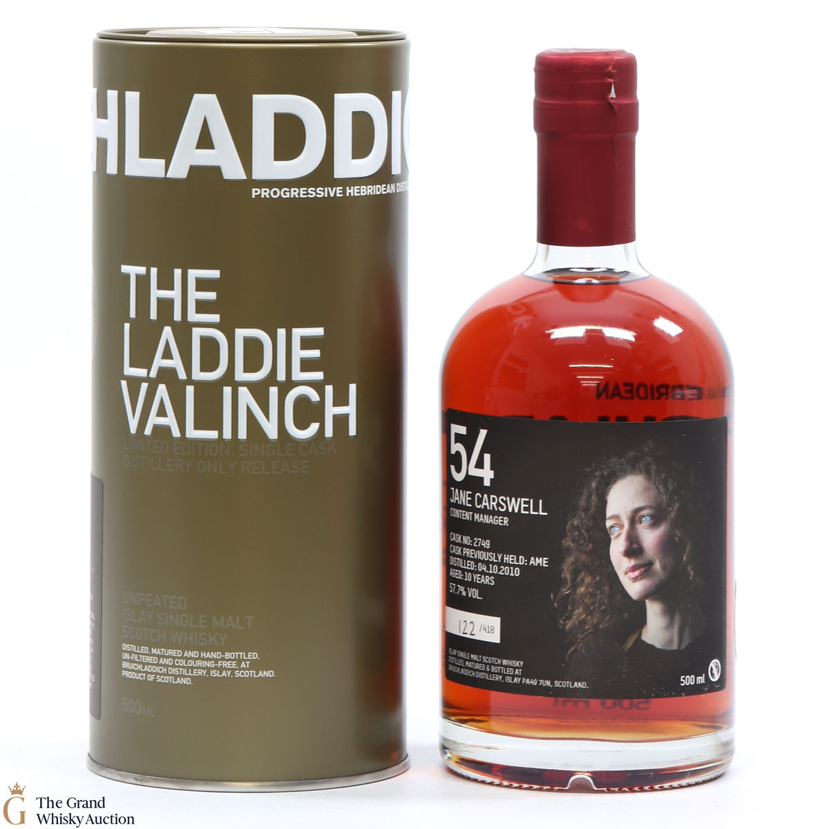 Bruichladdich - 10 Year Old - Valinch 54 - Jane Carswell (50cl)