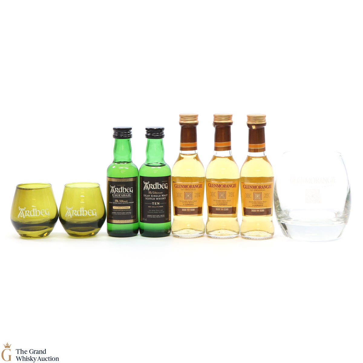 Ardbeg & Glenmorangie - Minis (5 x 5cl) & Glasses (x 3)