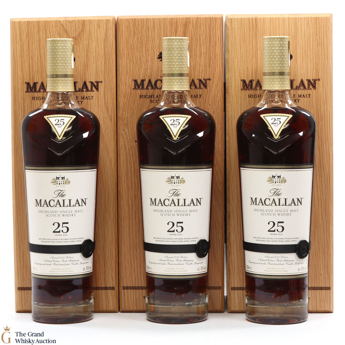 Macallan - 25 Year Old - Sherry Oak - 2020 (3 x 70cl)