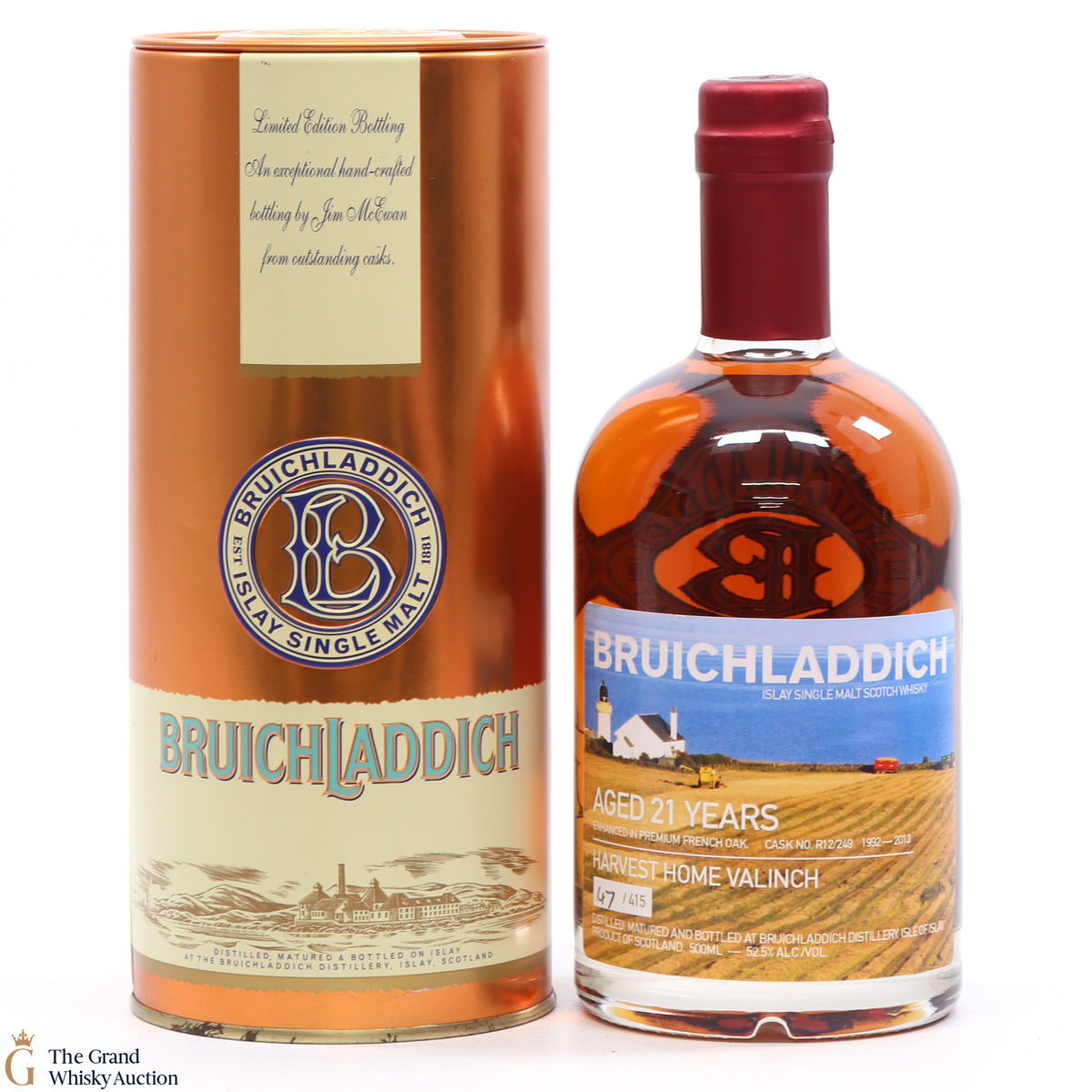 Bruichladdich - 21 Year Old 1992 - Harvest Home Valinch (Signed)