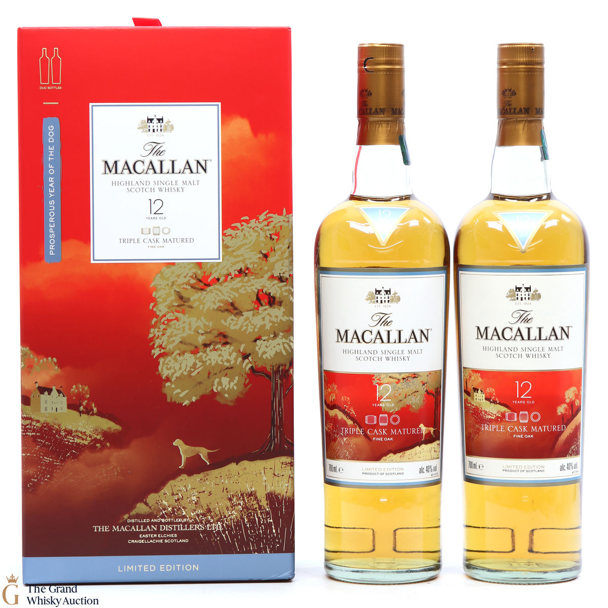 Macallan - 12 Year Old - Fine Oak - Year of the Dog (2 x 70cl)